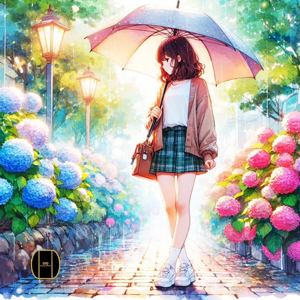 少女／紫陽花