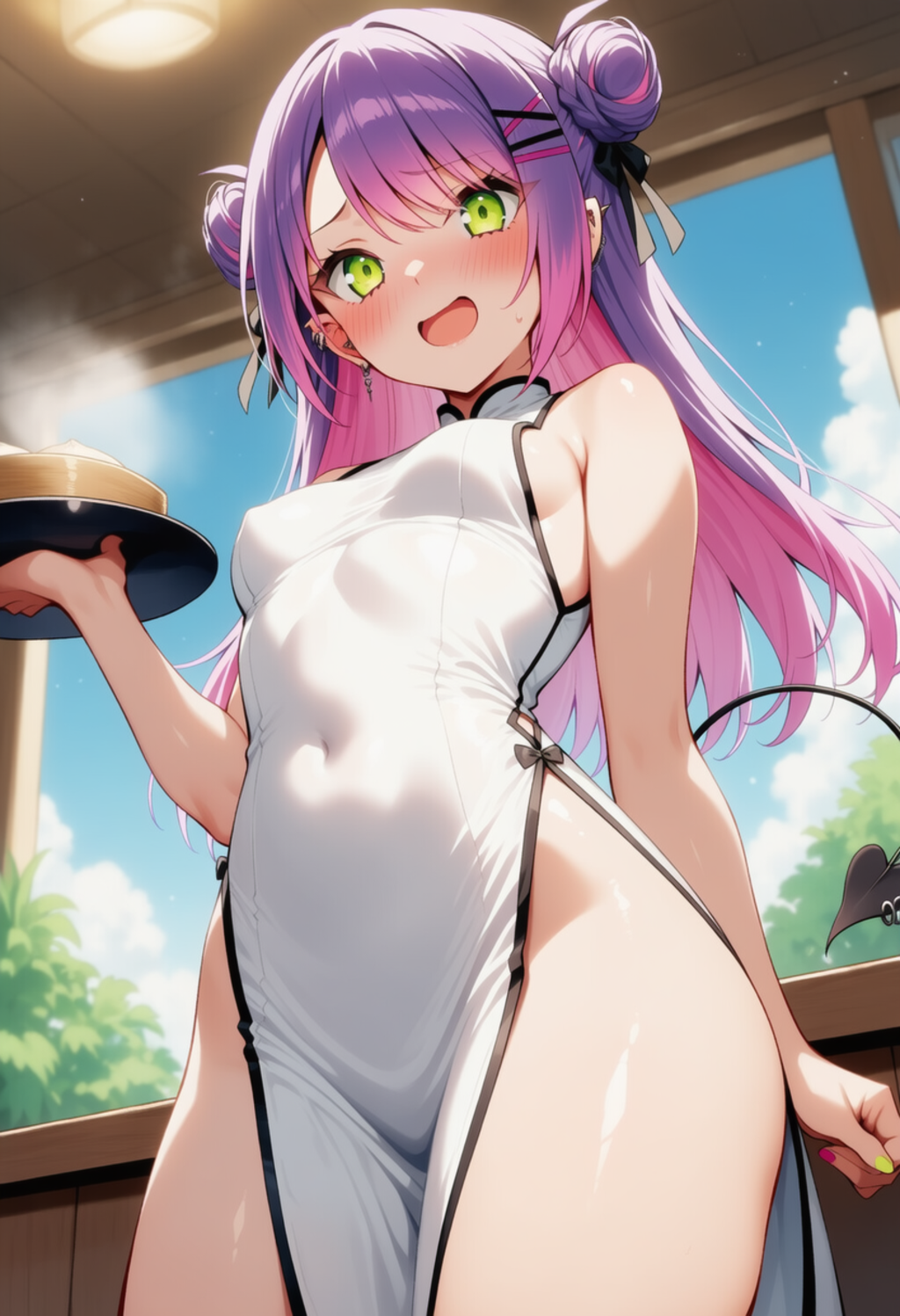 い、いらっしゃいませー！（常闇トワ）