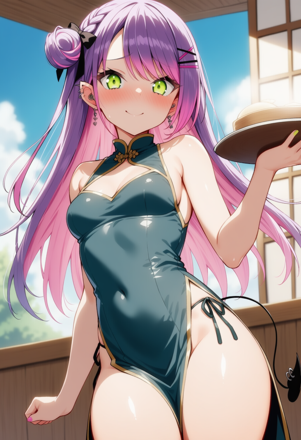 い、いらっしゃいませー！（常闇トワ）