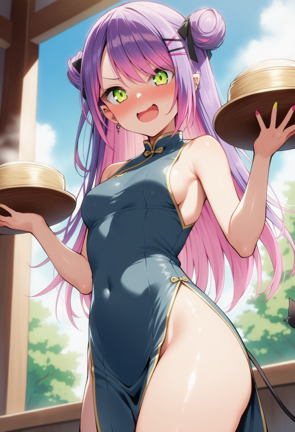 い、いらっしゃいませー！（常闇トワ）