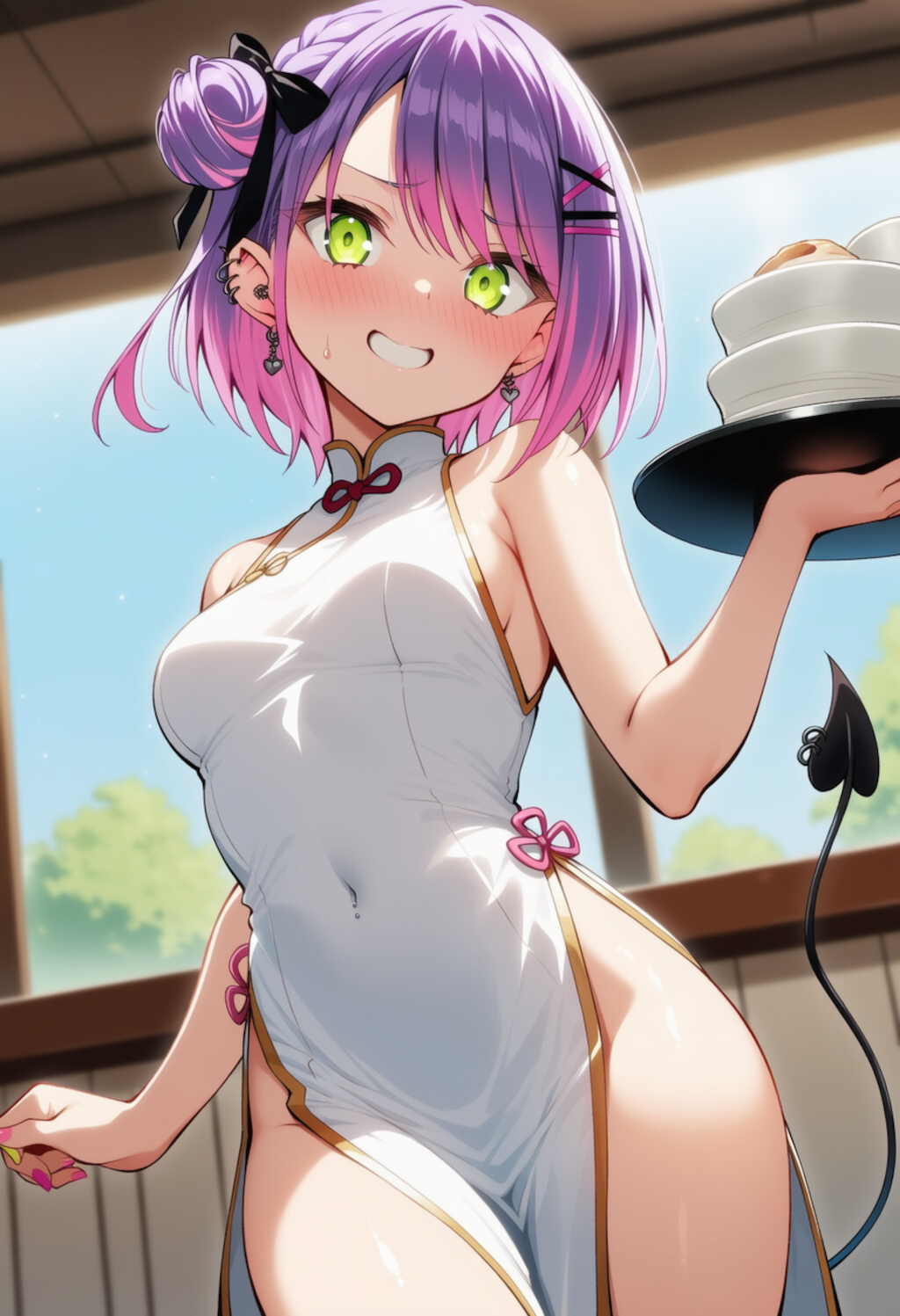 い、いらっしゃいませー！（常闇トワ）