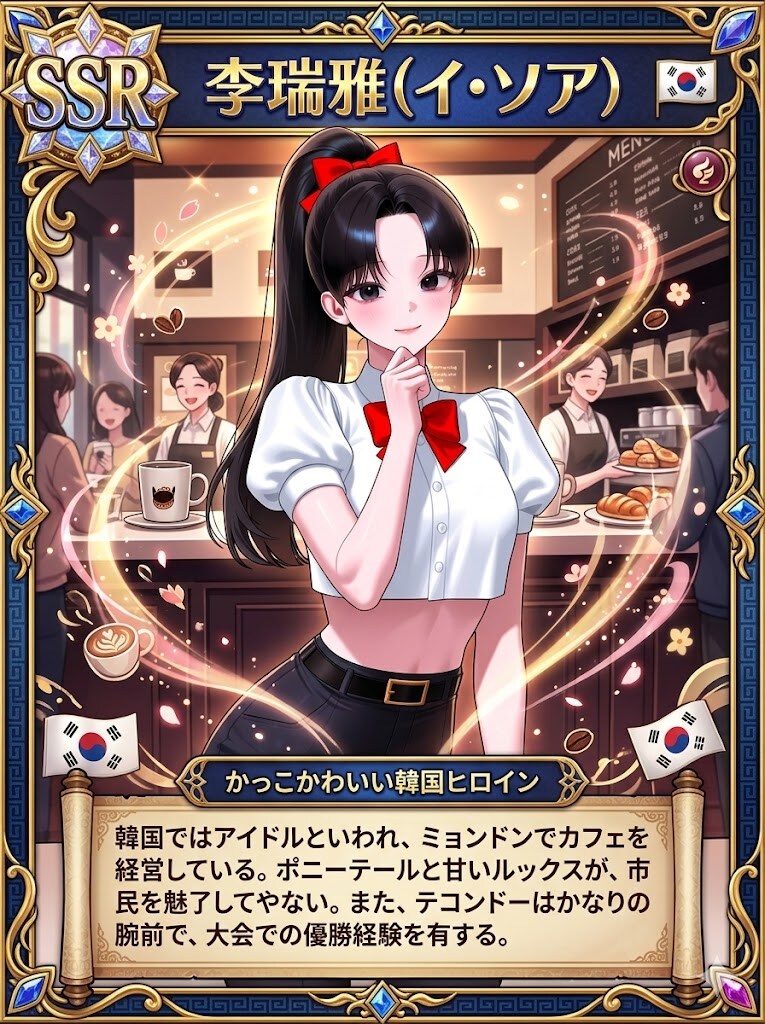 かっこかわいい韓国ヒロイン李瑞雅（イ・ソア）のSSRカード