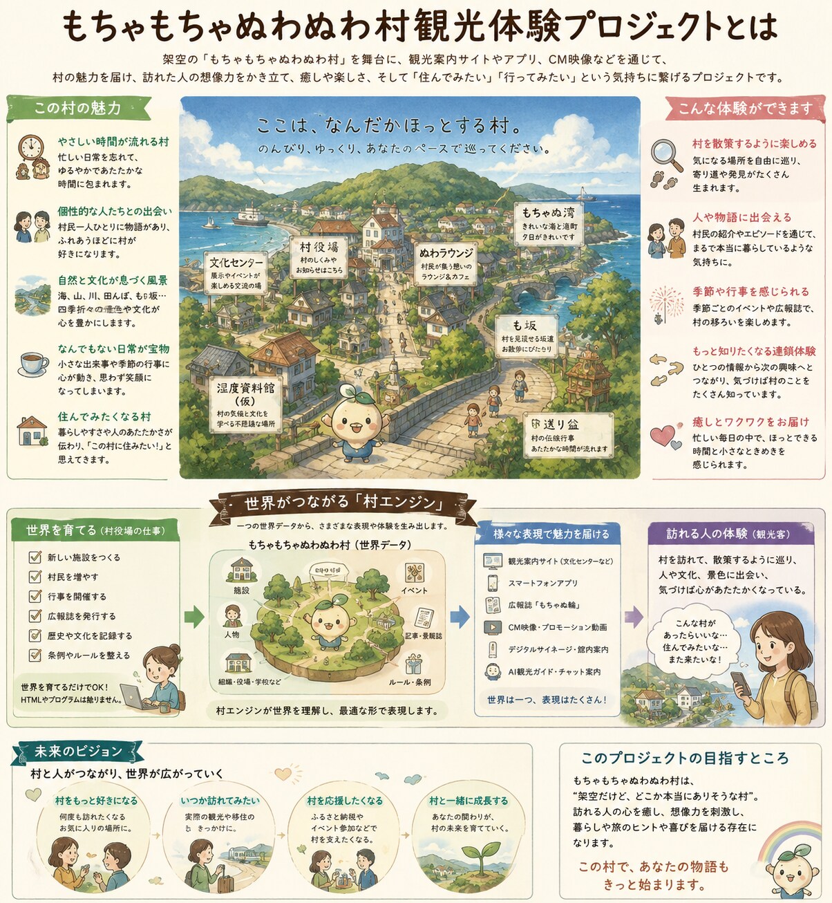 もちゃもちゃぬわぬわ村観光体験プロジェクトなんてものになってきました