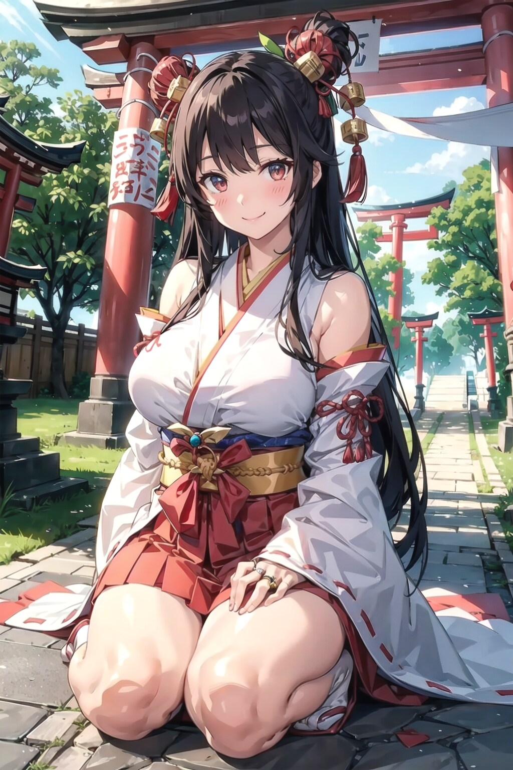 高画質の人妻巫女香苗さん