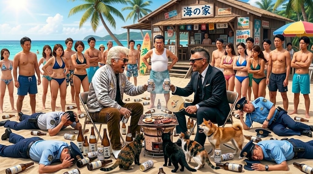 ビーチの迷惑人