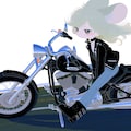 バイクとねず耳ちゃん 2枚目