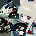 バイクとねず耳ちゃん 5枚目