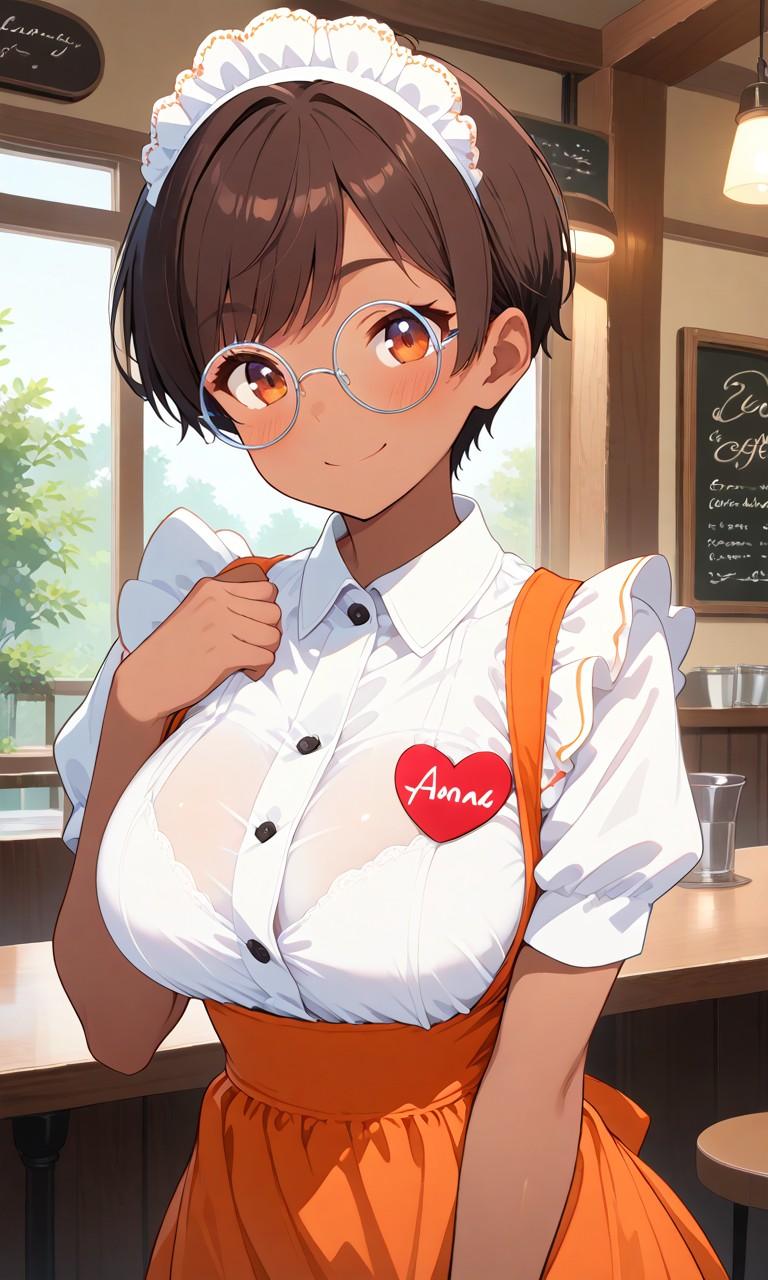 バイト中の眼鏡っ娘