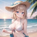 夕暮れの浜辺にて 3枚目