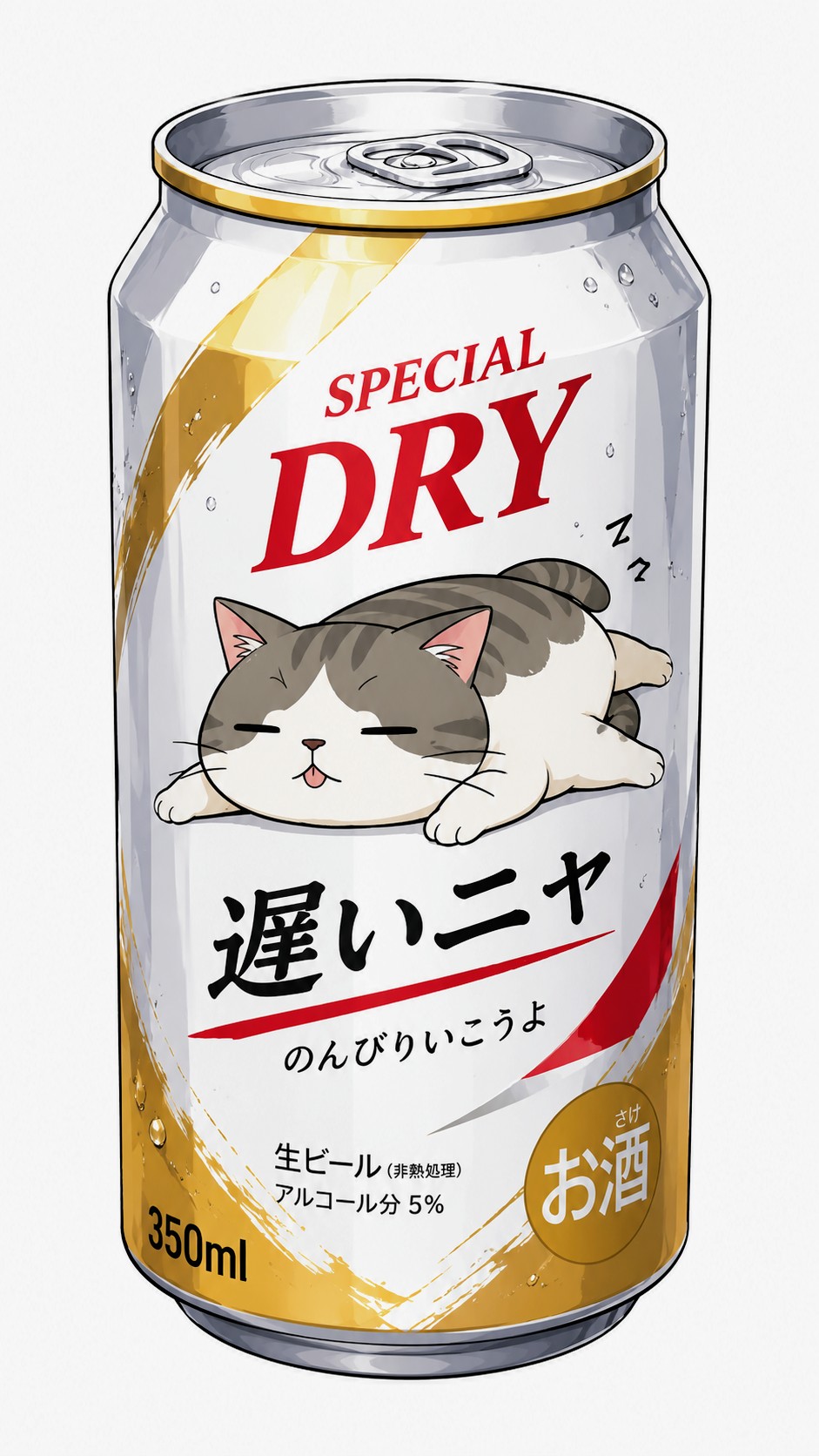 生成遅いニャ、ビール缶🍺