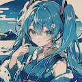 初音未來 初音ミク Miku VOCALOID 浮世絵 ツインテール 2枚目