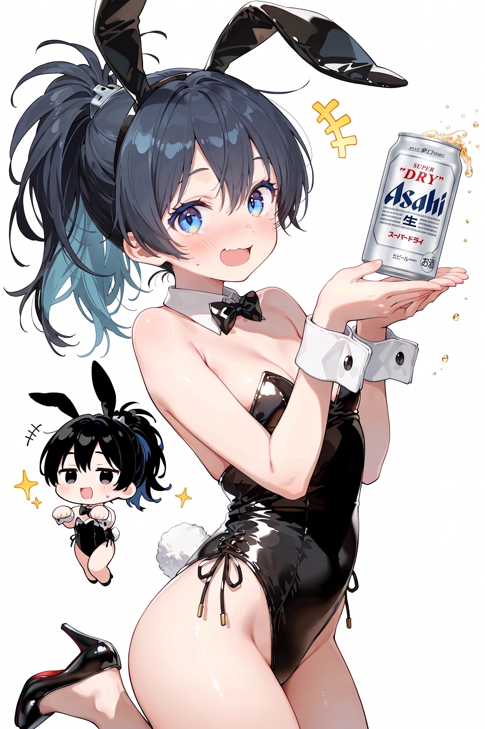 ちびキャラバニーさんとアサヒスーパードライ Z521