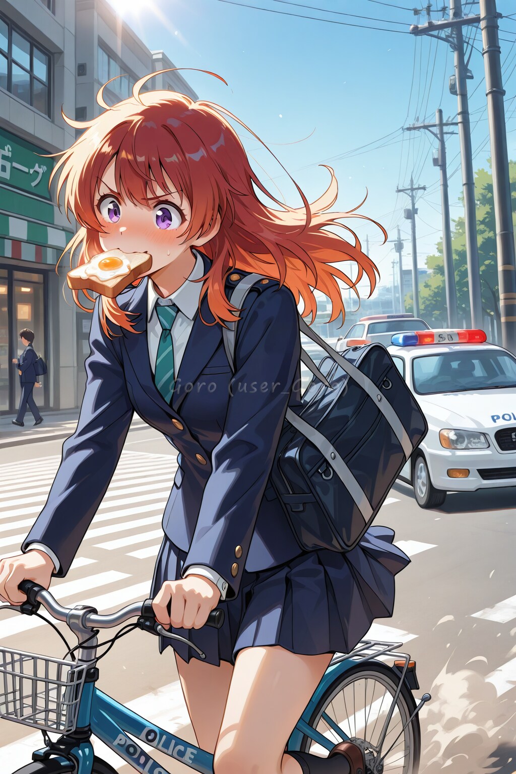 朝からパトカーに追いかけられた