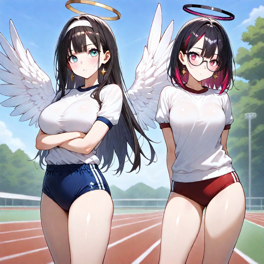 体育祭のかわいい2人