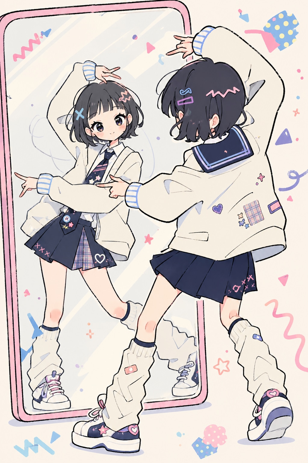 鏡の前でダンスちゃん