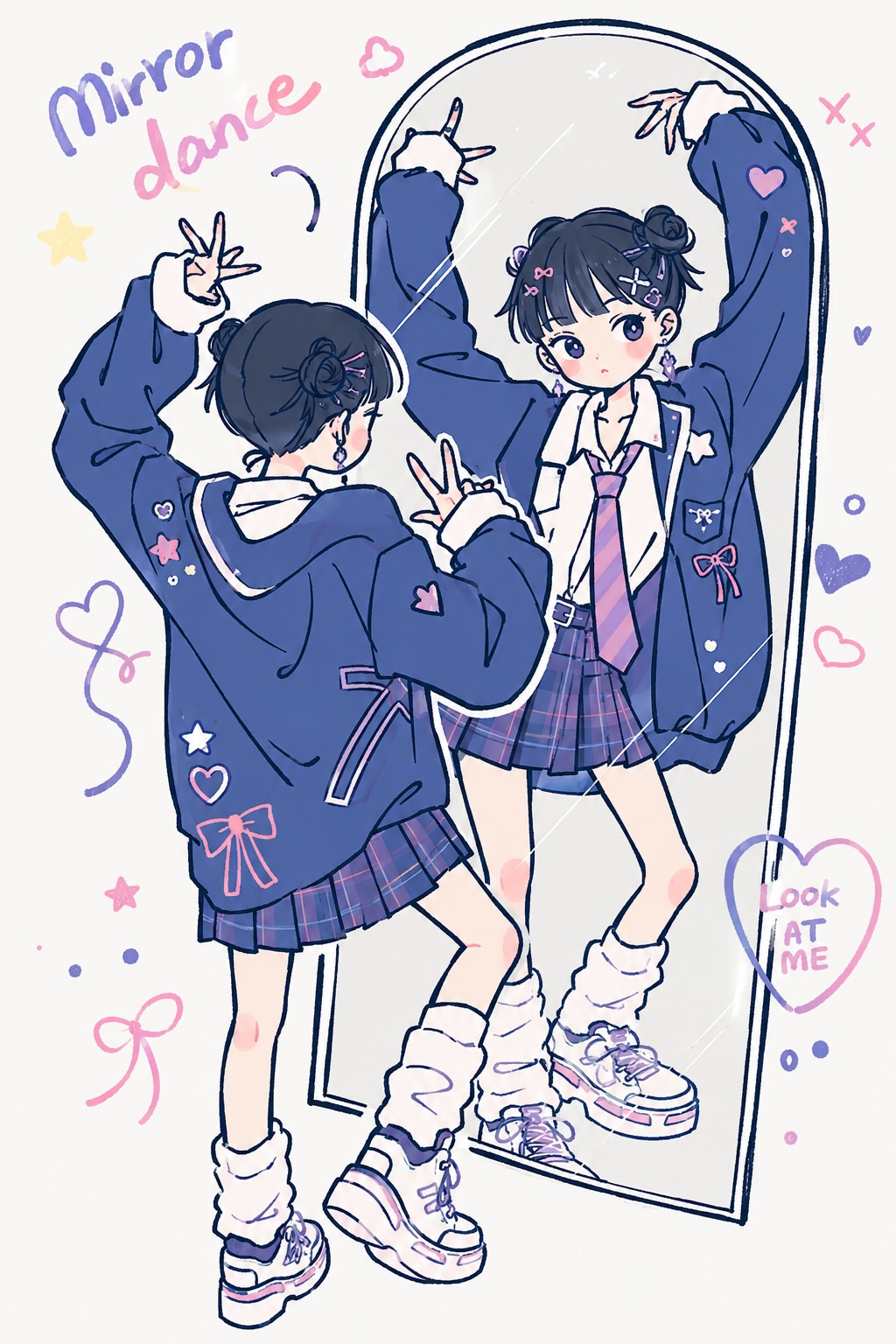鏡の前でダンスちゃん