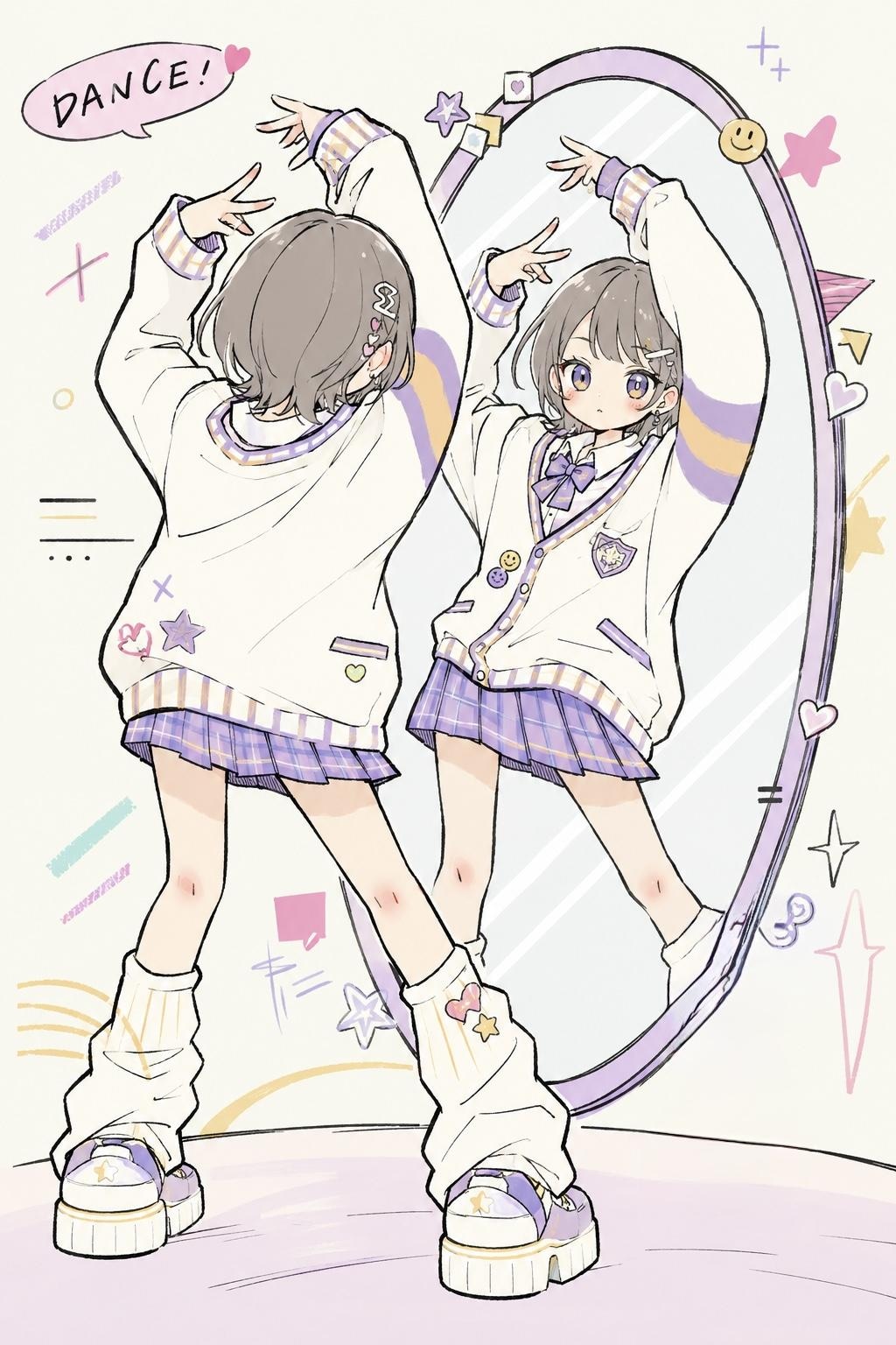 鏡の前でダンスちゃん