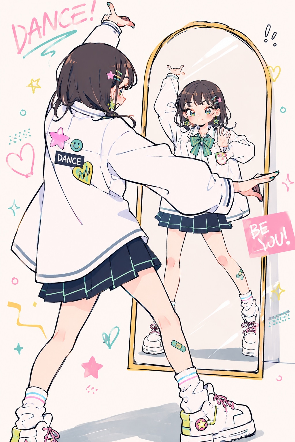 鏡の前でダンスちゃん