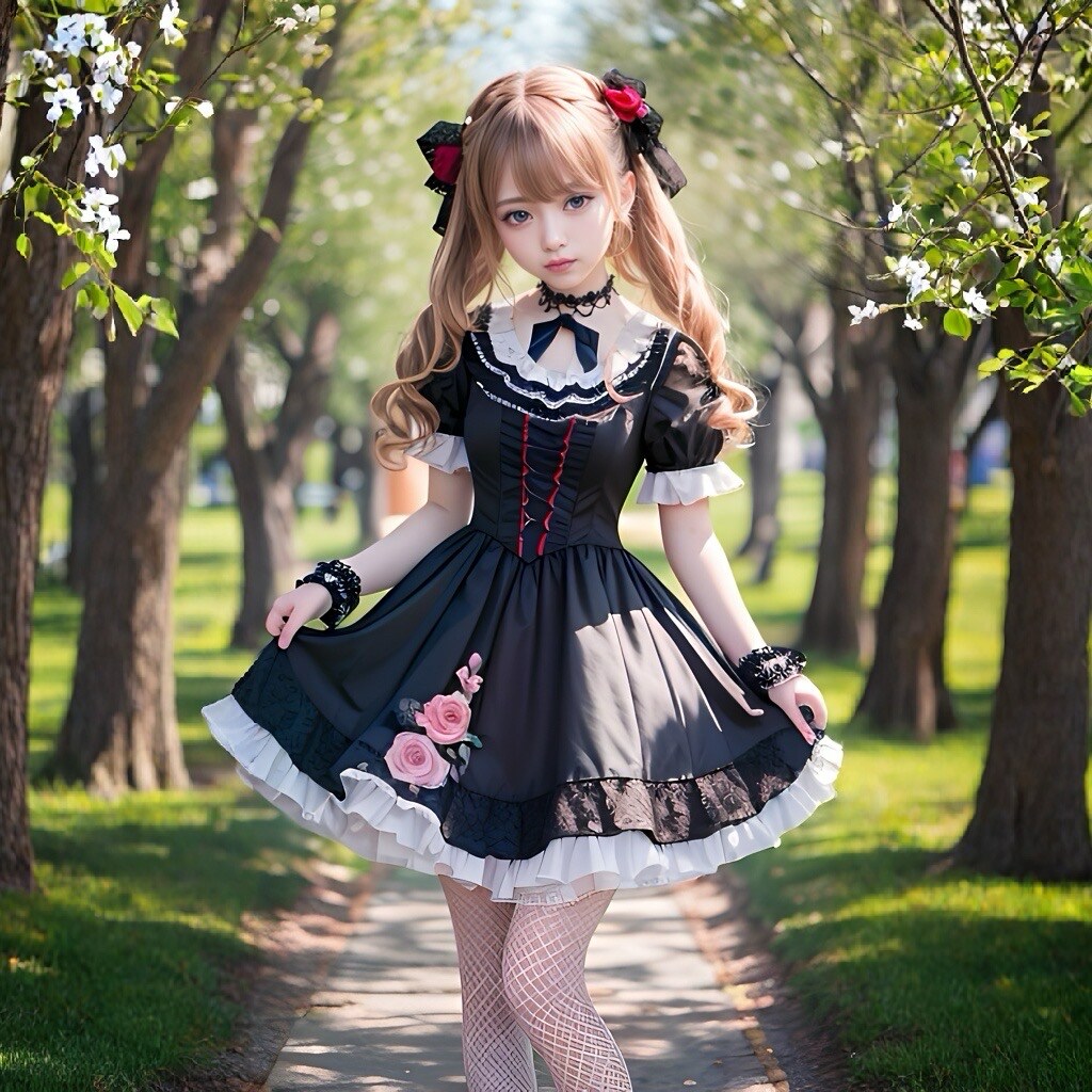 ゴスロリファッションの女の子