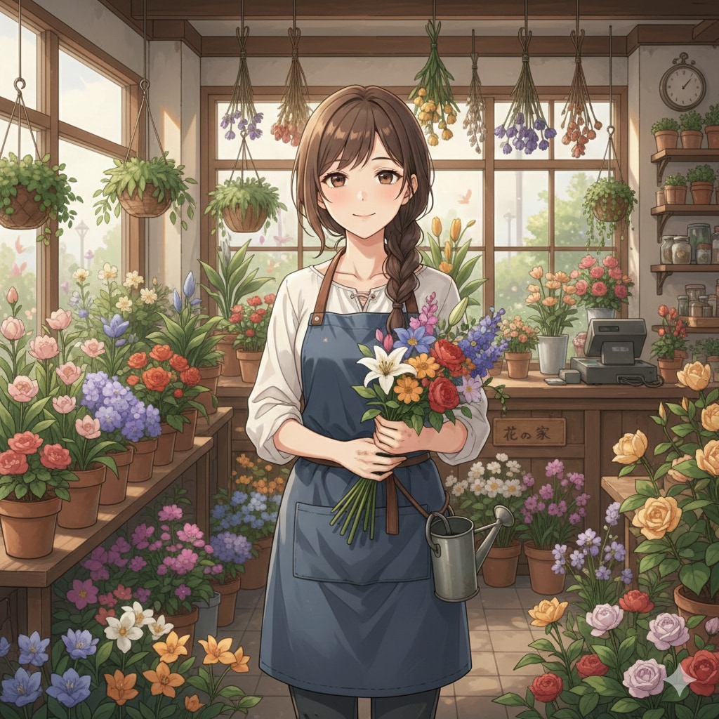 花屋の女性 22歳 | の人気AIイラスト・グラビア