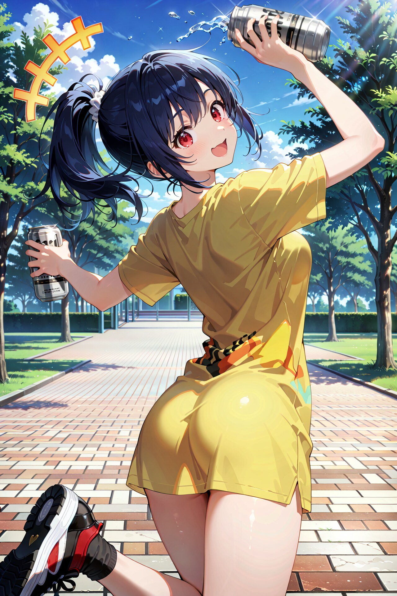 公園ビアガールは青春の味 Y831 | の人気AIイラスト・グラビア