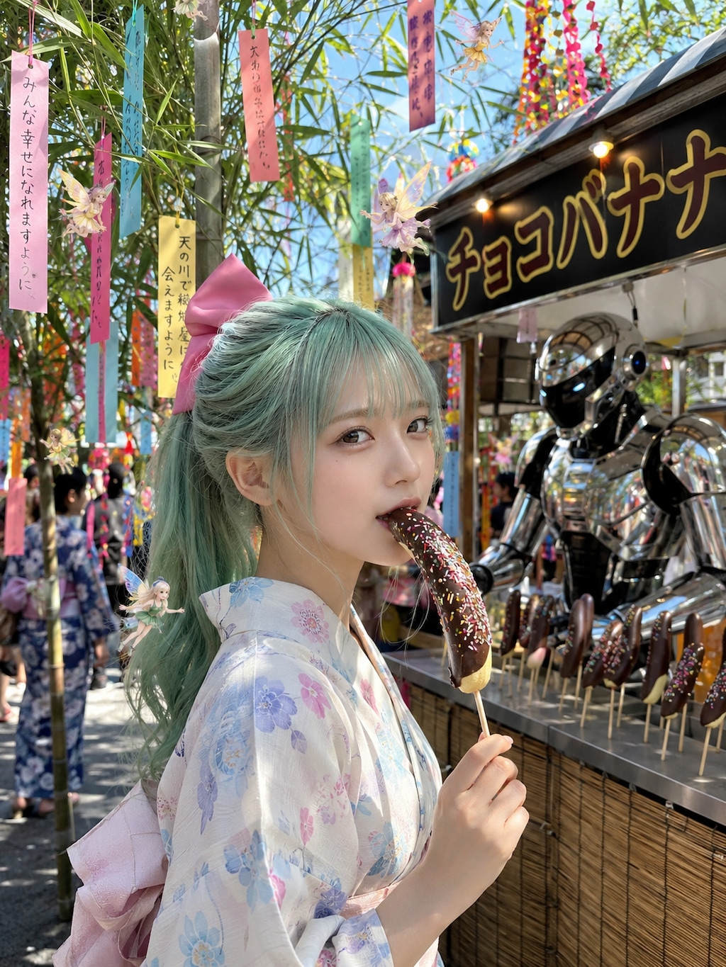 七夕でチョコバナナ