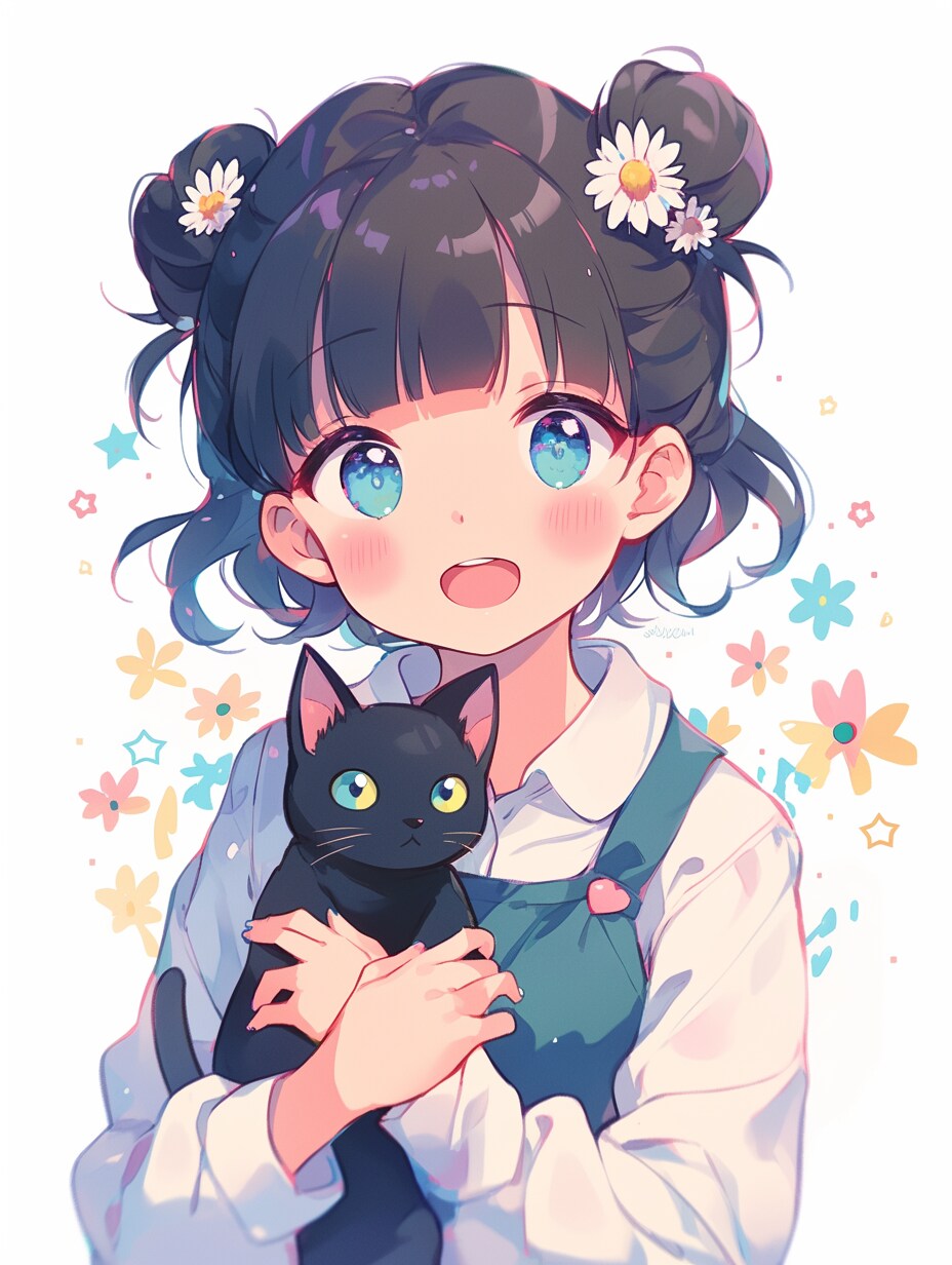 猫🐈とおだんごちゃん🍡✨05 | の人気AIイラスト・グラビア
