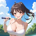 テニスをする女の子 3枚目