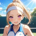 テニスをする女の子 9枚目