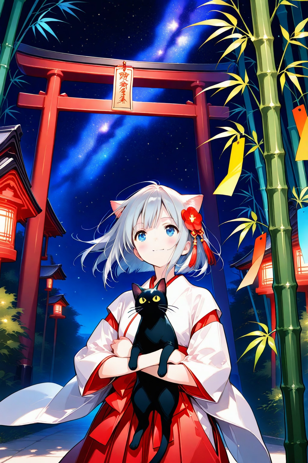 天の川きれいだねぇ | の人気AIイラスト・グラビア