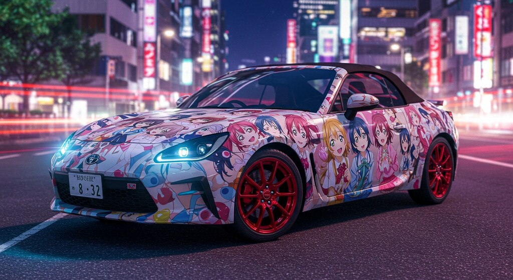 アニメキャラGR86オープンカー