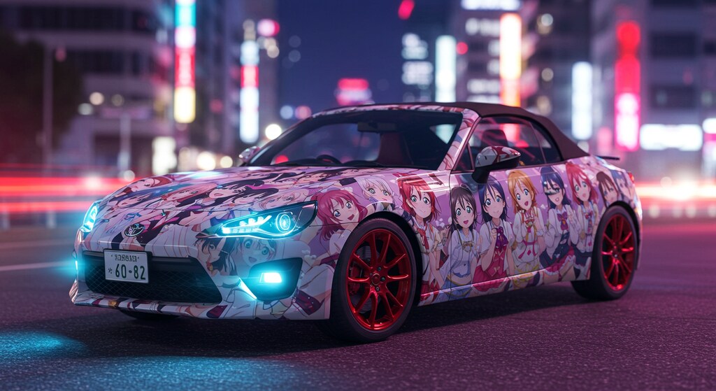 アニメキャラGR86オープンカー