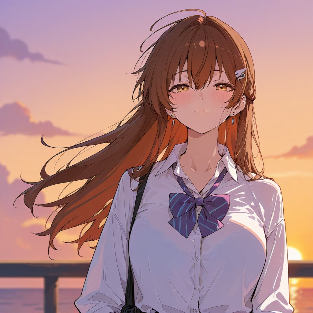 夕暮れの海辺