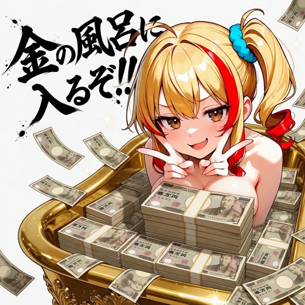 金の風呂に入るぞ!!