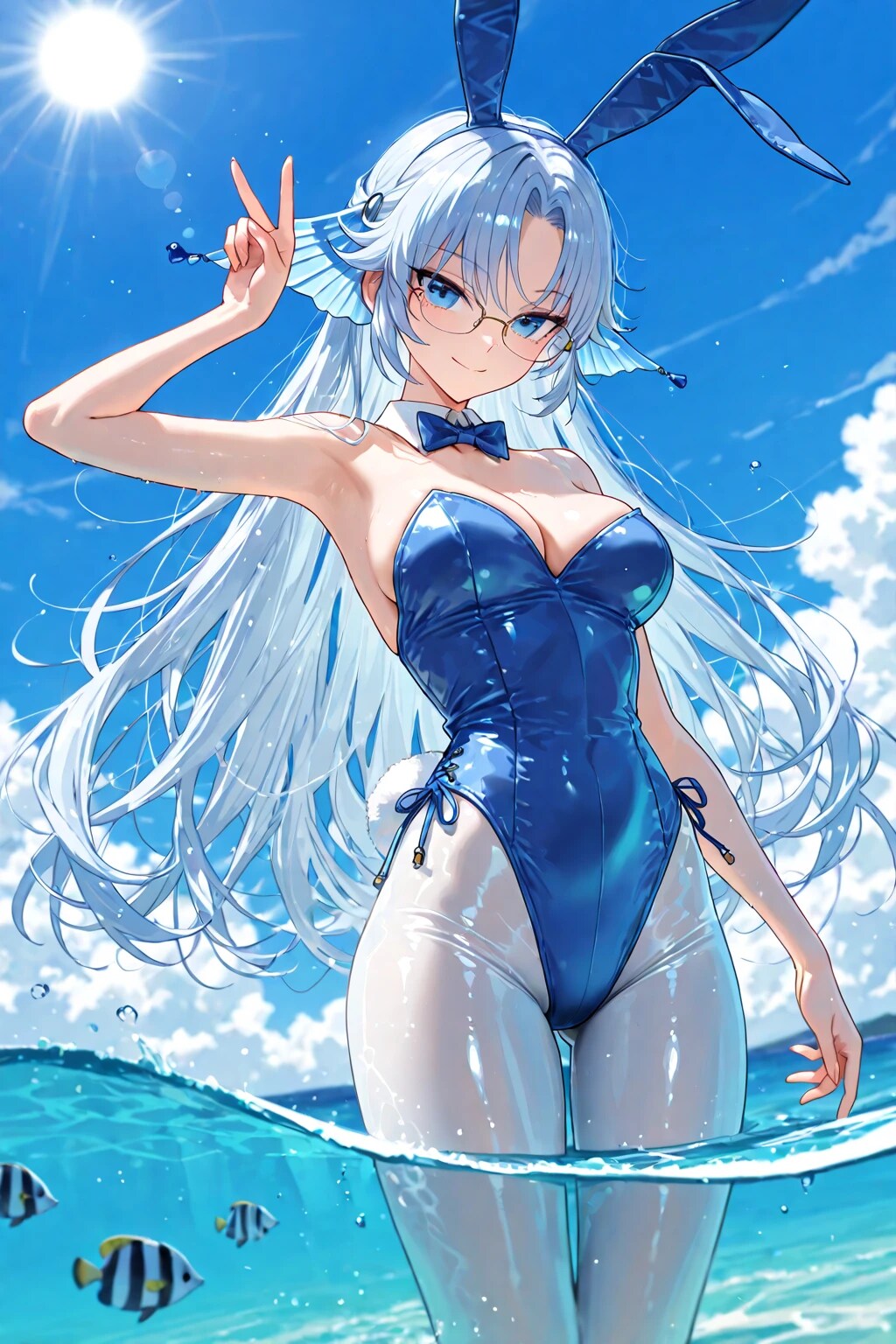 セルリアンブルーに染めて