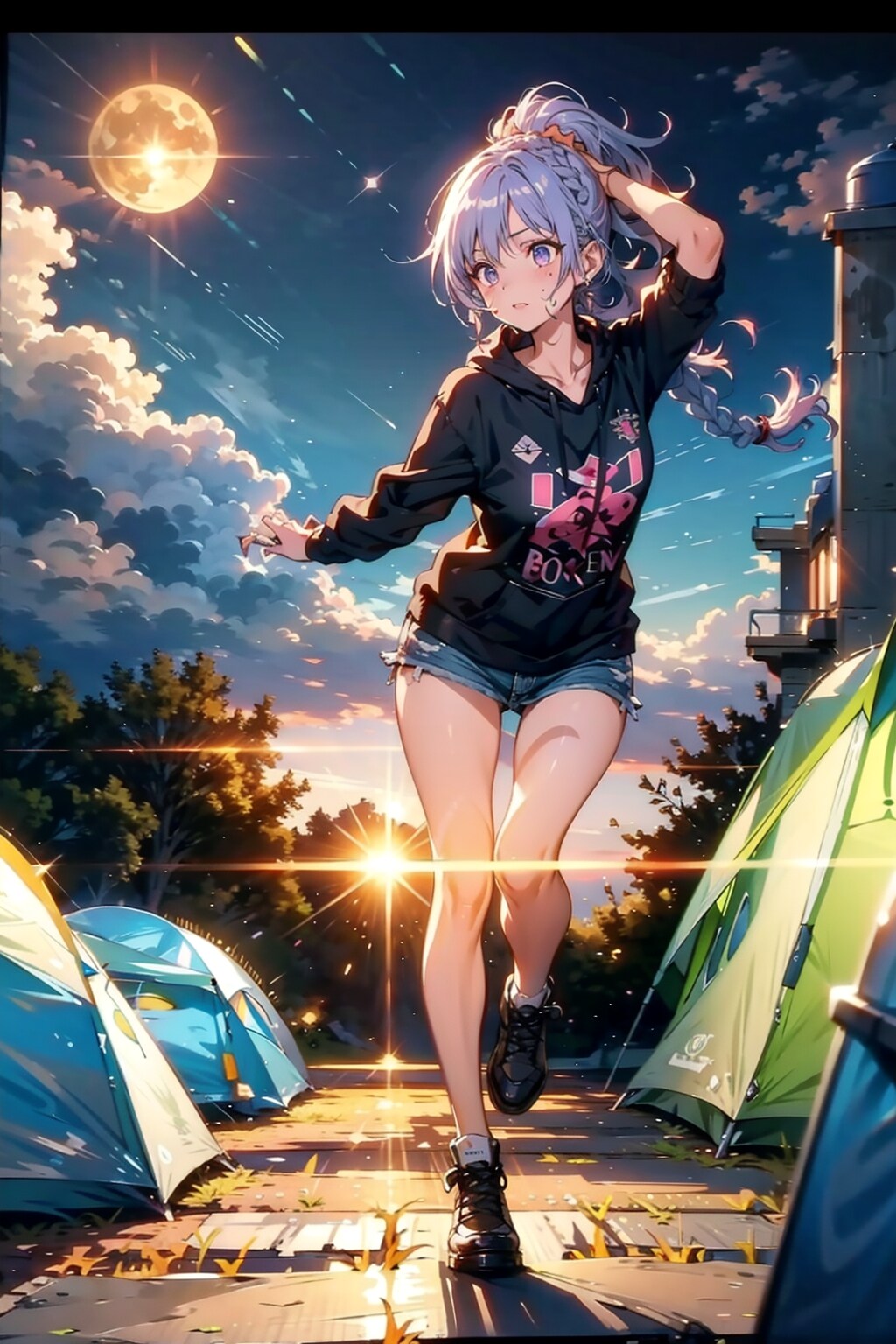 あっれー、あたしのテントどこだっけ