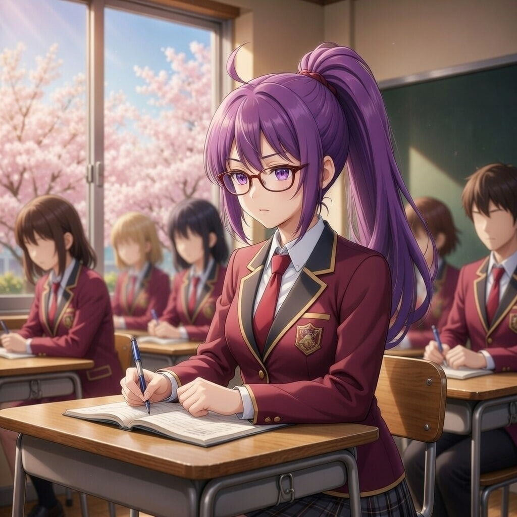 授業中は眼鏡のれいかさん | の人気AIイラスト・グラビア