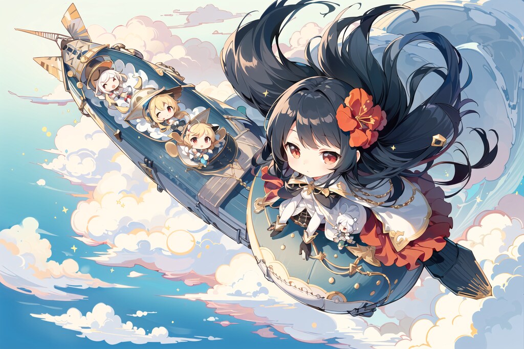 #08 雲の上の街 背景コレクション50チャレンジ