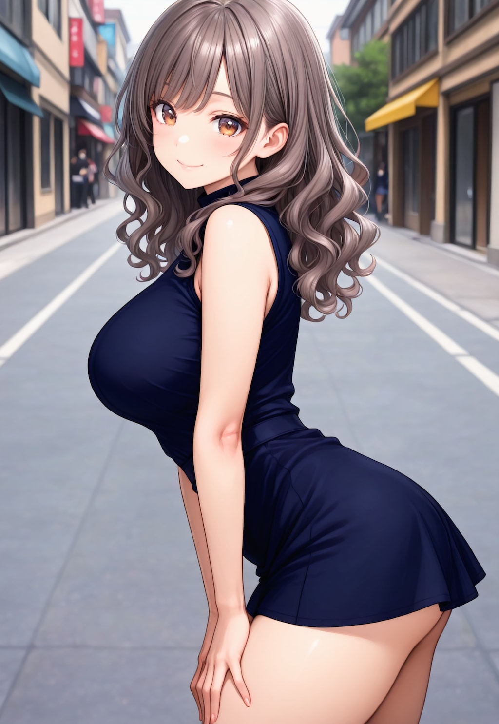 645（紺色のノースリーブ）