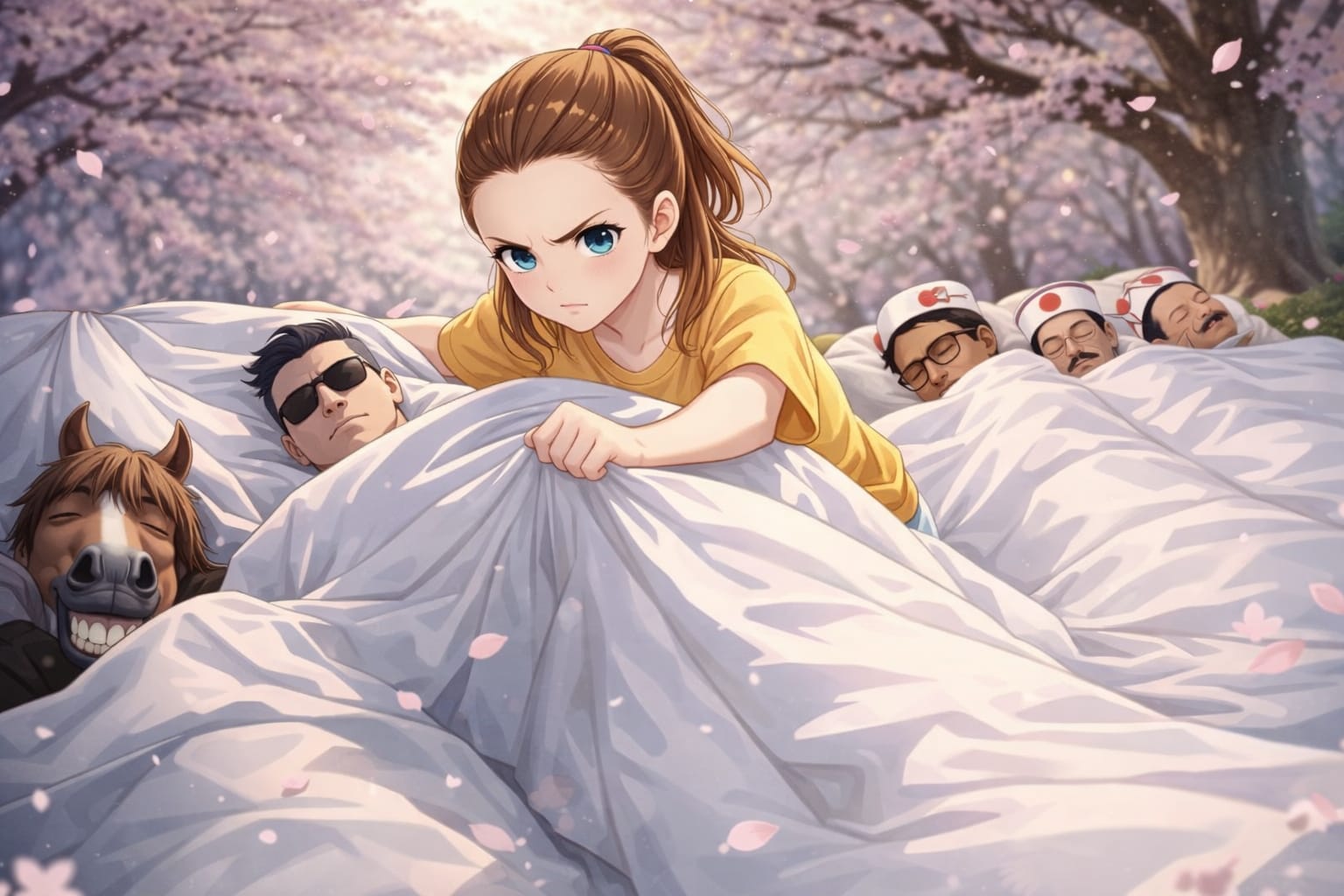 布団かけ職人 | の人気AIイラスト・グラビア