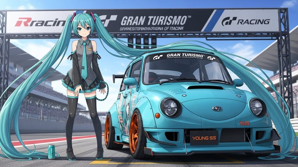 初音ミクとグランツーリスモスバル360