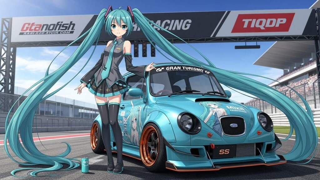 初音ミクとグランツーリスモスバル360