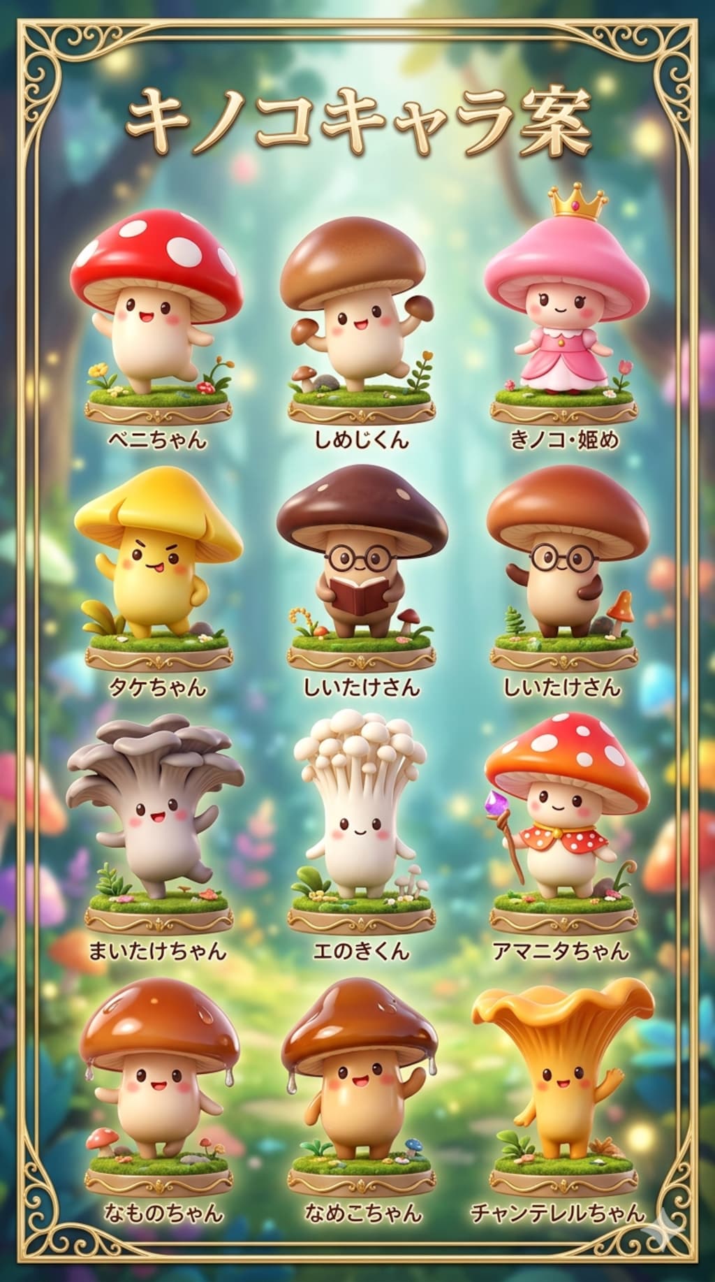 キノコキャラ案