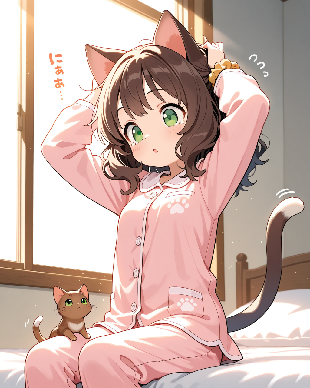 朝起きたら猫耳になっていたホカちゃん。 | の人気AIイラスト・グラビア