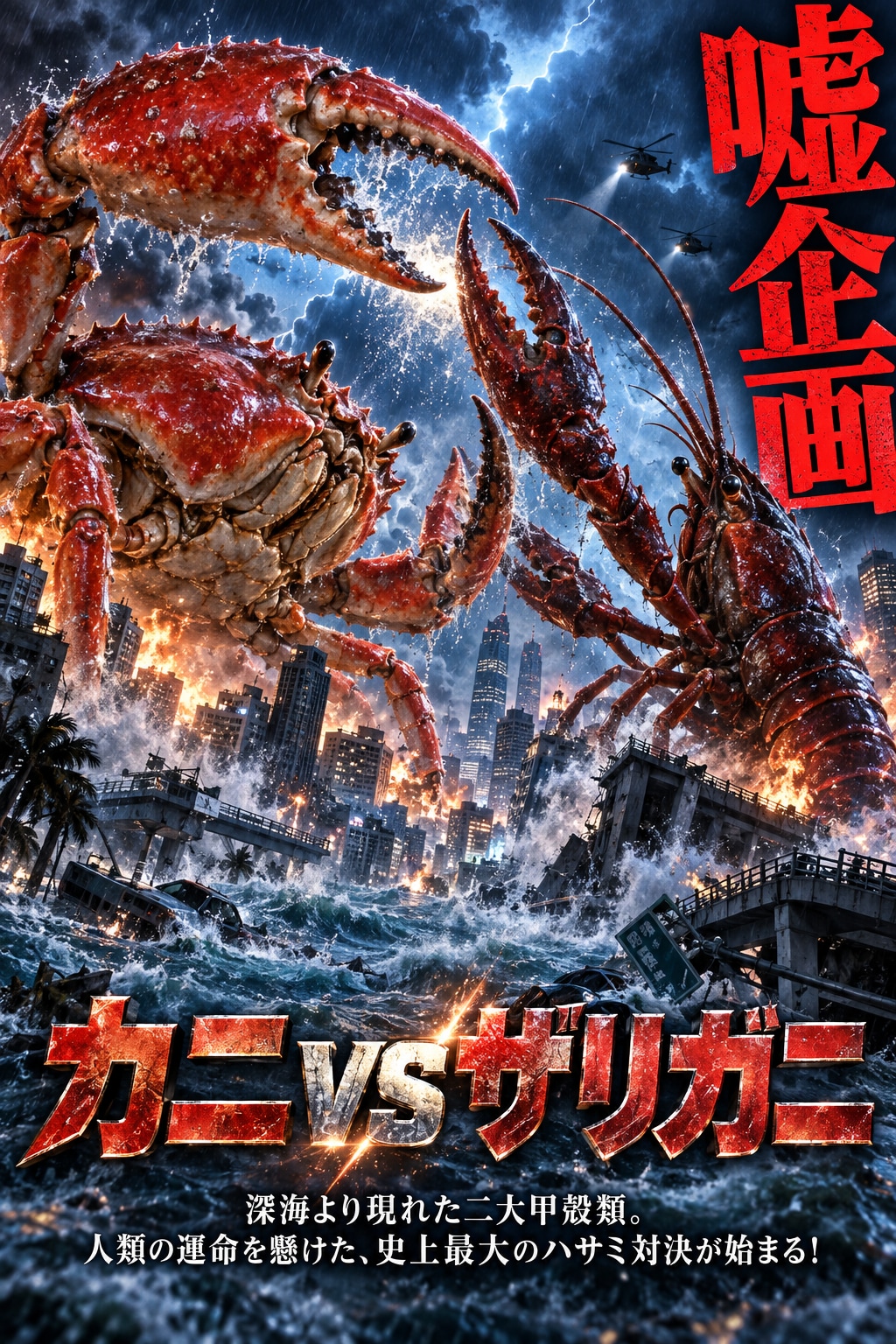 カニVSザリガニ