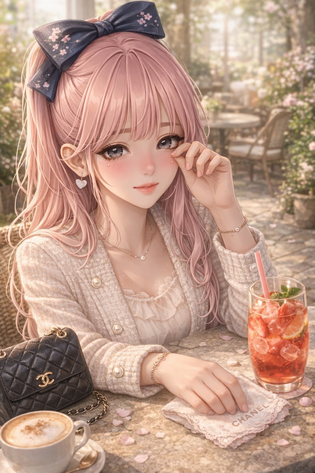 落果ちゃんは、この涙の理由を花粉のせいにする。