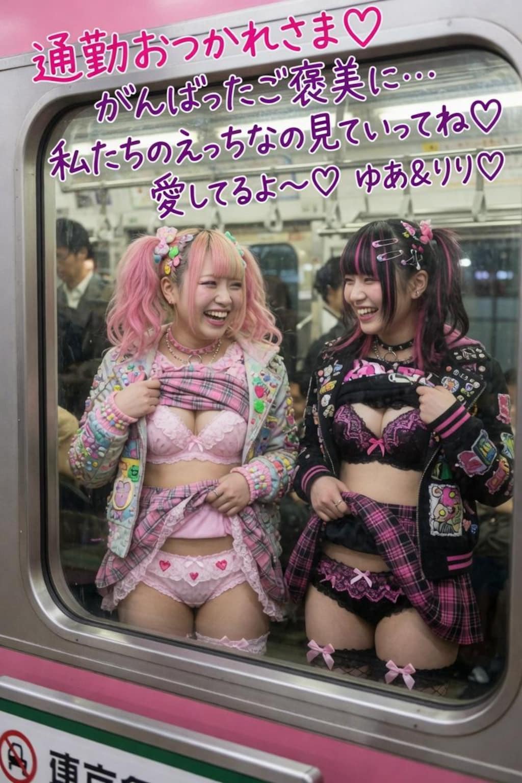 すれ違う電車