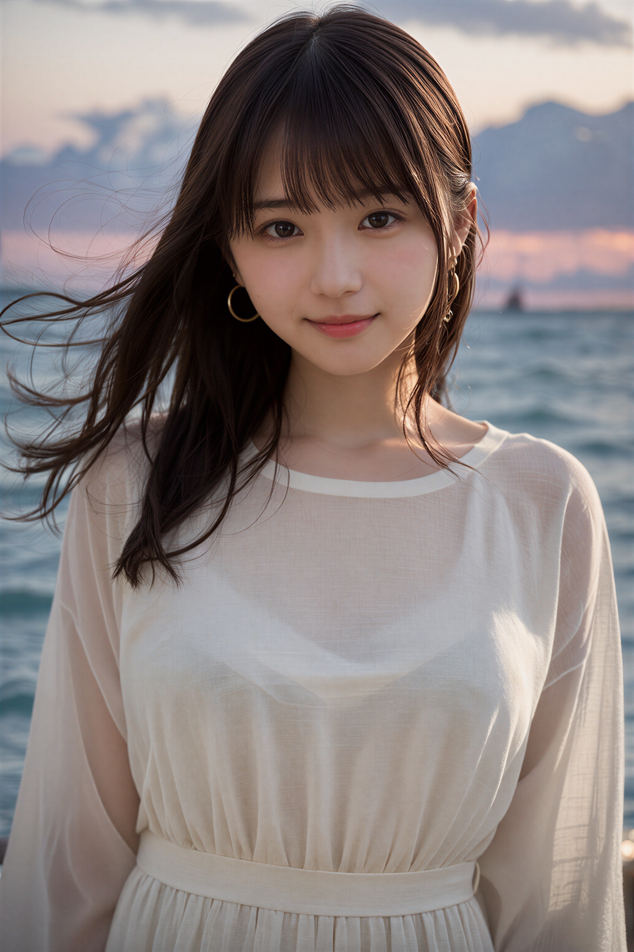 海とドレス | chichi-pui（ちちぷい）AIグラビア・AIフォト専用の投稿＆生成サイト