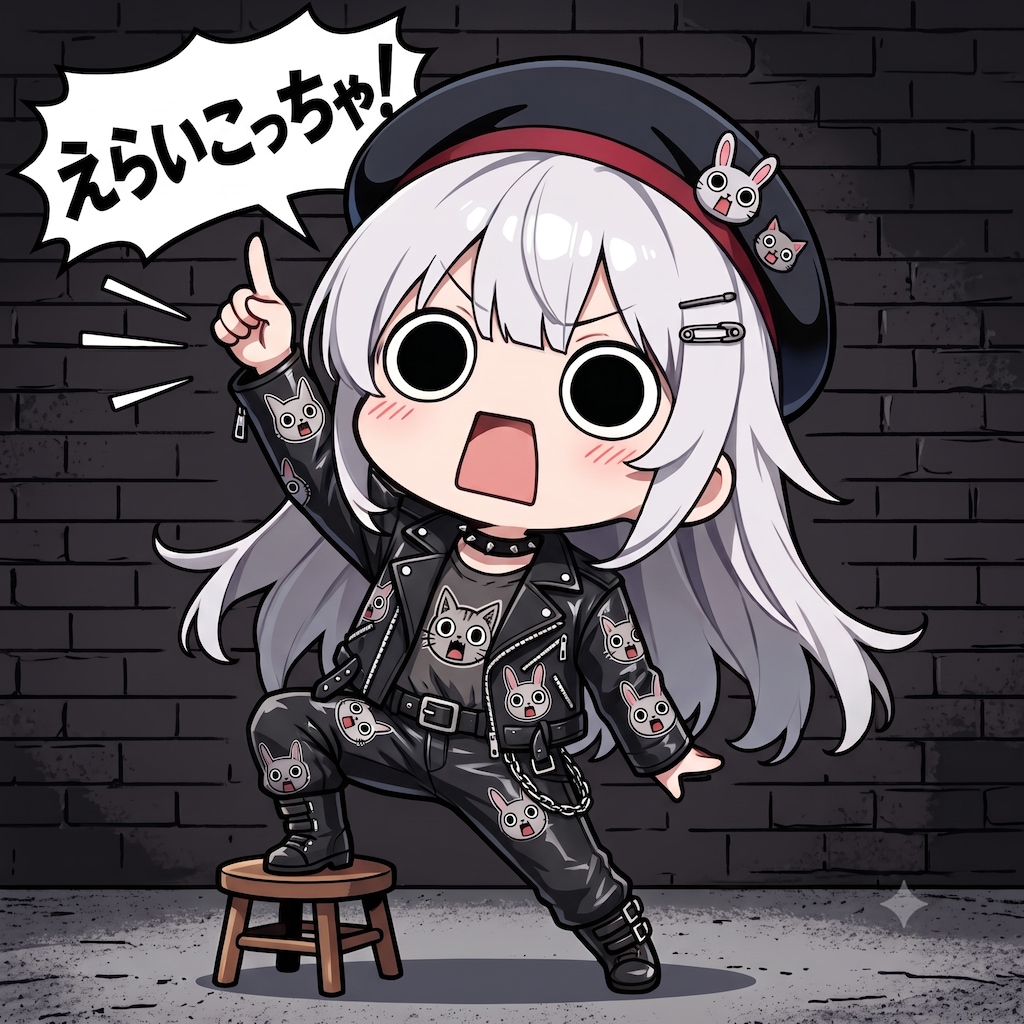 パンクロックレザー衣装えらいこっちゃ嬢