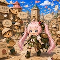 放浪皇女〜ペーパークラフトの街〜② 3枚目